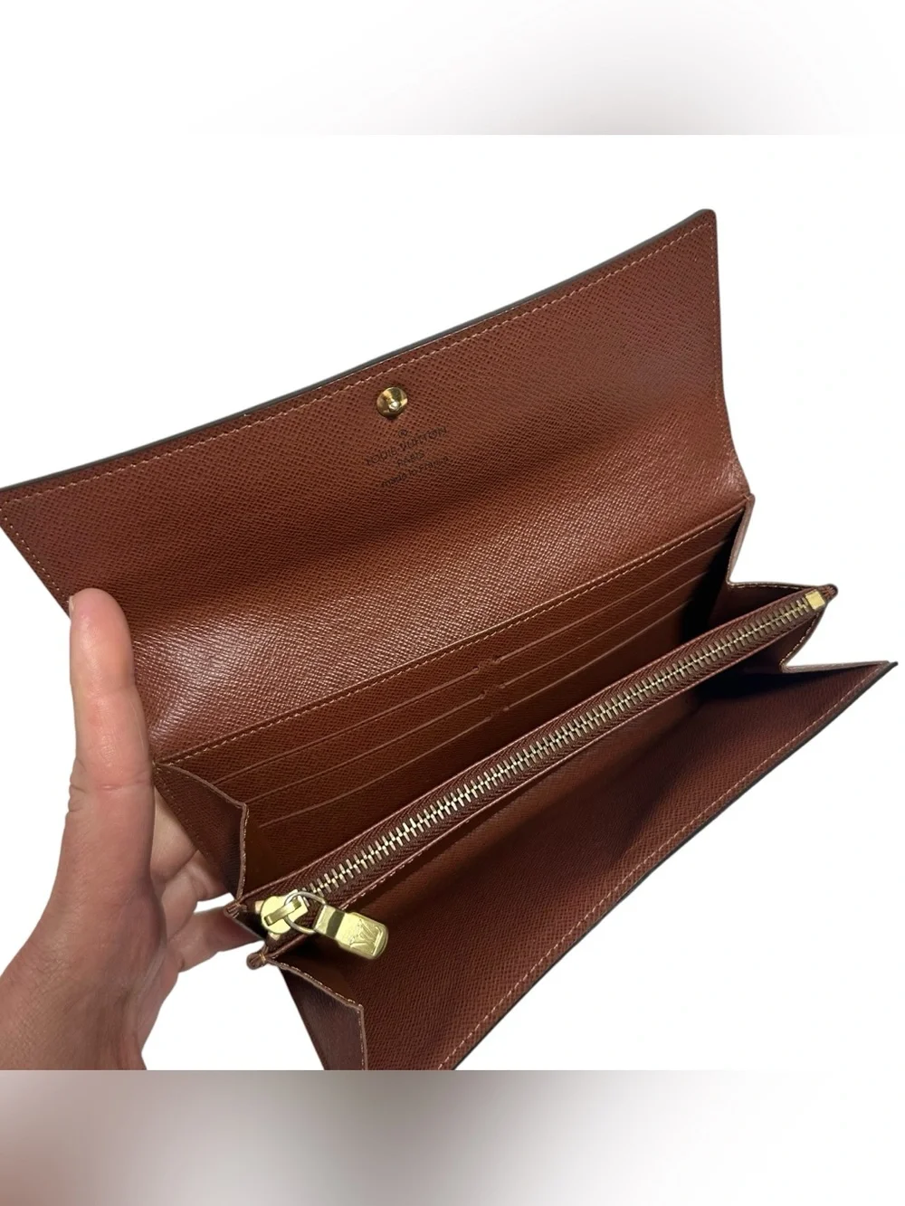 Louis Vuitton Sarah Monogram Leather Long 2007 Wallet on Chain